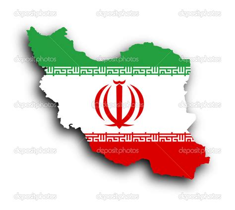 Map Of Iran And Iranian Flag Illustration Stock Photo By