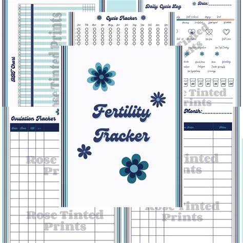 Fertility & Cycle Tracker Printable Period Planner, Period Tracker ...