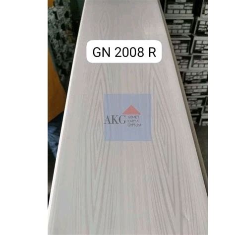 Jual Plafon Pvc Motif Putih Kayu Plavon Pvc Genius Ketebalan Mm Gn