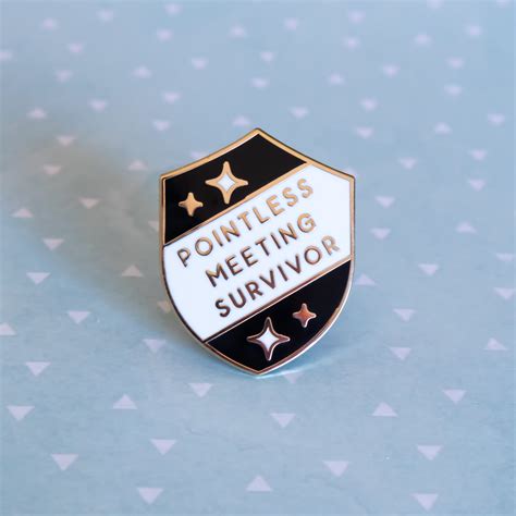 Pointless Meeting Survivor Hard Enamel Pin Gold Plating Etsy