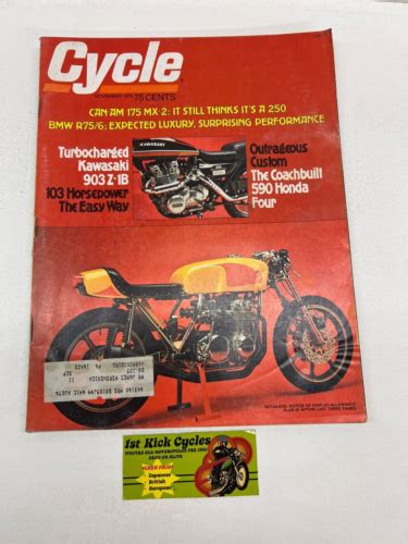 Cycle Magazine November 1975 Z1 900 Can Am 175 Mx Motorcycle Vintage Ebay