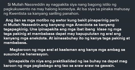 B Ano Ano Ang Paraan At Motibo Ng Awtor Sa Pagsulat Ng Anekdota