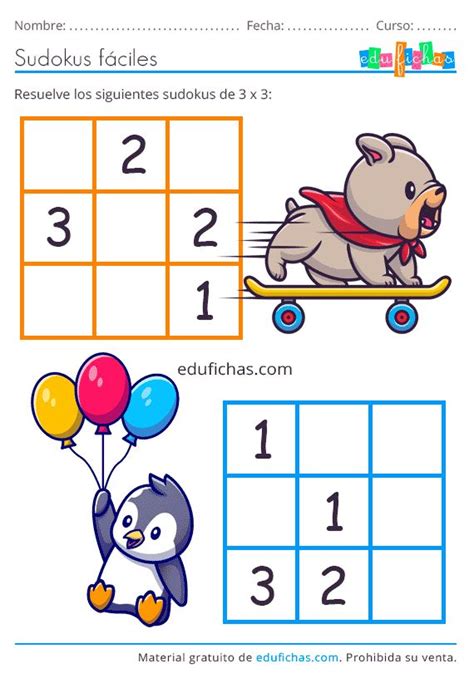 Sudoku Gratis Para Niños Descarga Sudokus Gratis Para Imprimir Sudokus Sudokus Infantiles