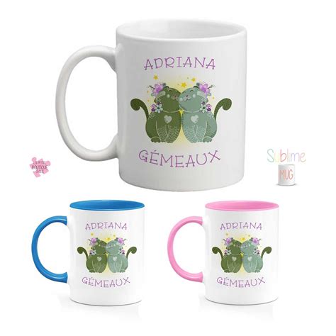 Mug Signe Astrologique G Meaux Collection Cat Zodiac Personnalis Au