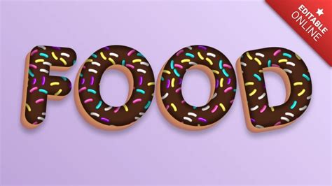 Food Chocolate Donut Text Effect Generator