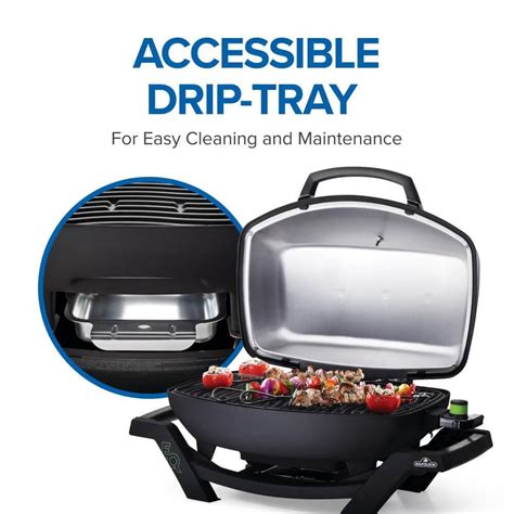 Napoleon TravelQ PRO 285 Portable 1500 Watt Electric Grill Black