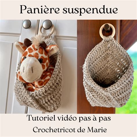 Panière suspendue Crochet Facile Tutoriel vidéo pas à pas Lou Passion