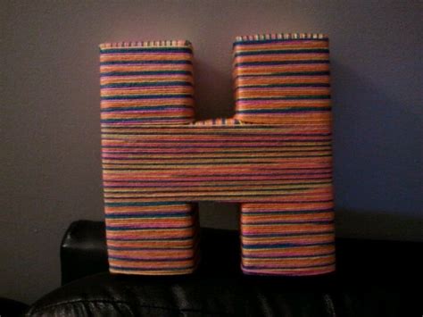 Letter Made With Cardboard And Wrapped In Yarn Yarn Lettering Wrap