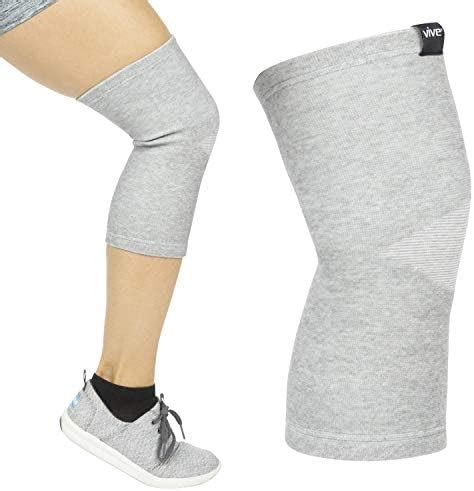 Buy VIVE Bamboo Knee Support Pair Best Elastic Compression Sleeve For