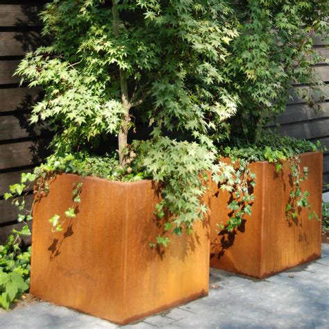 Buy Square Corten Steel Planters — The Worm That Turned Revitalising Your Outdoor Space