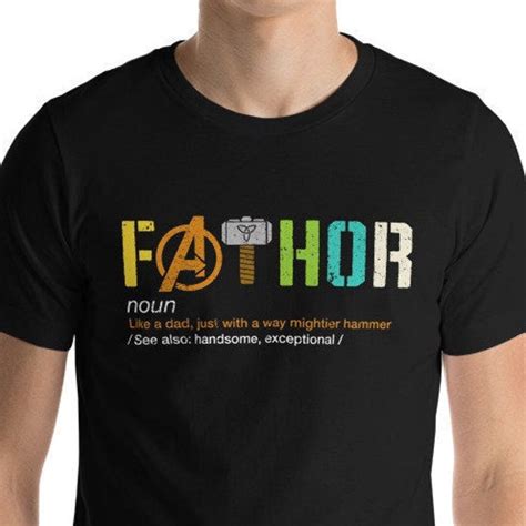 FATHOR Shirt Noun Like A Dad Just A Way Mightier Hammer Funny Dad