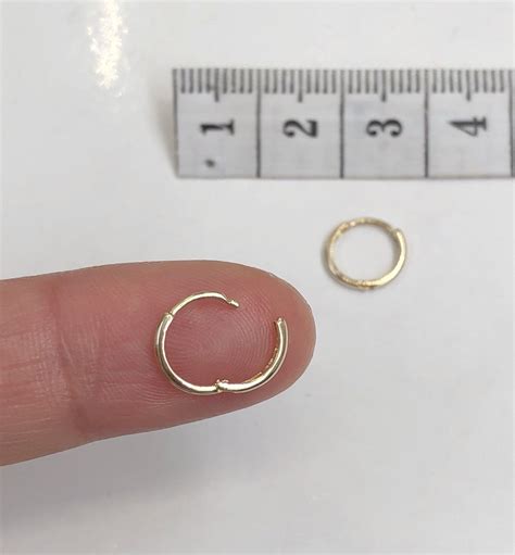 K Solid Gold Thin Small Huggie Hoop Single Or Pair Etsy Ireland