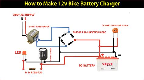 How To Make 12v Bike Battery Charger Youtube