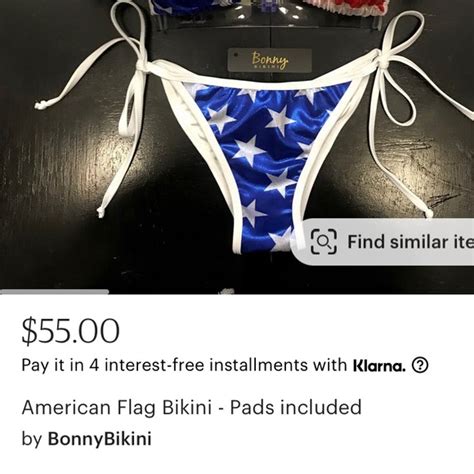 Etsy Swim American Flag Bikini Scrunch Butt Bottoms Poshmark