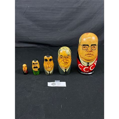 Set of Russian Soviet Leaders Nesting Dolls