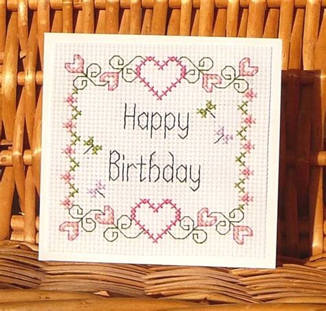 Free Cross Stitch Patterns Birthday Cards Card