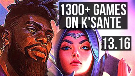 K SANTE Vs IRELIA TOP 1300 Games 4 1 5 KR Master 13 16 YouTube