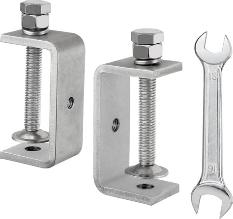 6 Pack C Clamps With Wide 9 16 1 5 8 Jaw Opening Stainless Steel