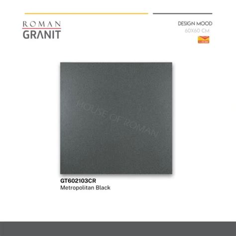 Jual Roman Granit 60x60 Metropolitan Black Granit Lantai Dark Grey