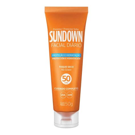 Protetor Solar Sundown É Bom - Protetor Solar Sundown Facial Diário FPS 50 50g - Drogarias Pacheco