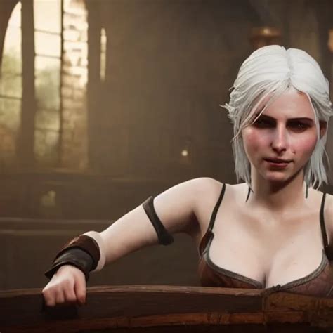 Concept Art Of Ciri From The Witcher In Wooden Bath Stable Diffusion