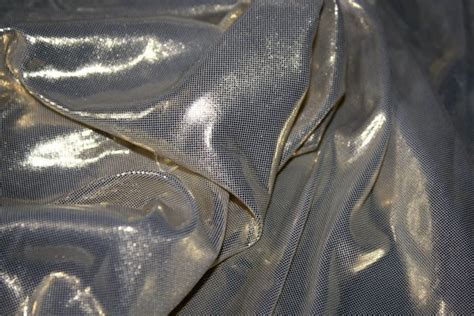 Shiny Metallic Silver Lamé Fabric – Photos Public Domain