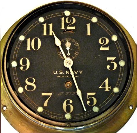 Seth Thomas Ww Ii Us Navy Deck Clock No 1 Land And Sea Collection