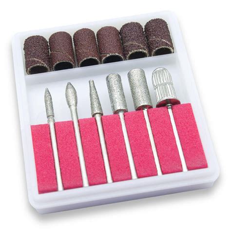 KIT 6 BROCAS E 6 REFIL DE LIXAS PARA LIXA ELÉTRICA BITS UNHAS ACRIGEL