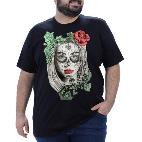 Camisa Estampa Caveira Mexicana Shopee Brasil