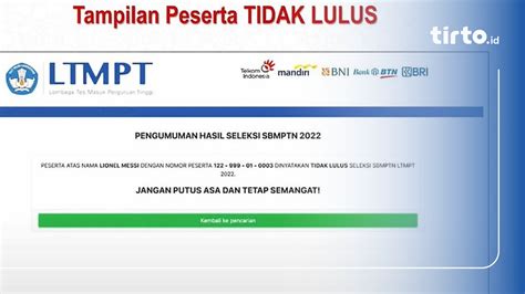 Jika Laman Ltmpt Error Saat Pengumuman Sbmptn Cek Di Link Mirror