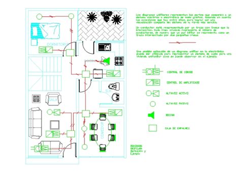 Ejemplo De Diagrama Unifilar En Autocad Cad 10204 Kb Bibliocad