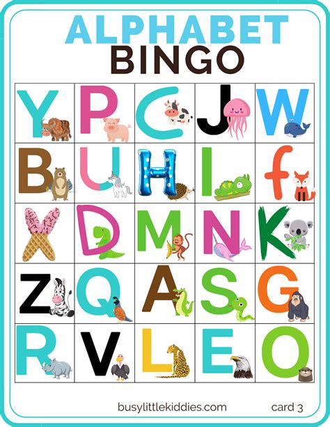 Free Printable Alphabet Bingo