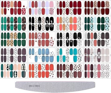 Kalolary Sheets Nail Polish Sticker Full Wrap Nail Art Sticker