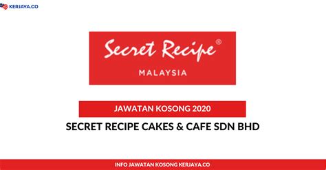 Secret Recipe Cakes And Cafe Sdn Bhd Kerjaya