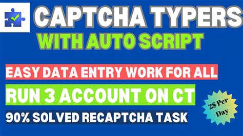 Captcha Typers With Auto Script Ll Easy Data Entry Work For All Ll Run