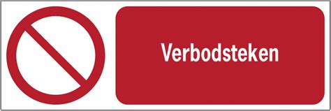 Horizontale Verbodsborden En Stickers ISO 7010 Verbodsteken P001