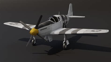 3D North American P 51B Mustang TurboSquid 1884950