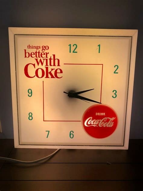 Â Vintage Electric Coca Cola clock with light memorabilia Game room