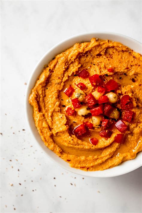 Roasted Red Pepper Hummus Damn Spicy