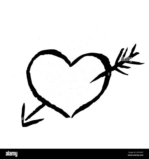 Hand Drawn Heart Black And White Stock Photos Images Alamy