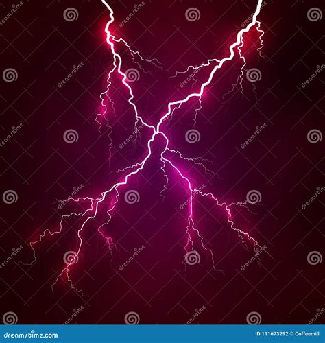 Vector Bright Lightning On A Background Stock Illustration