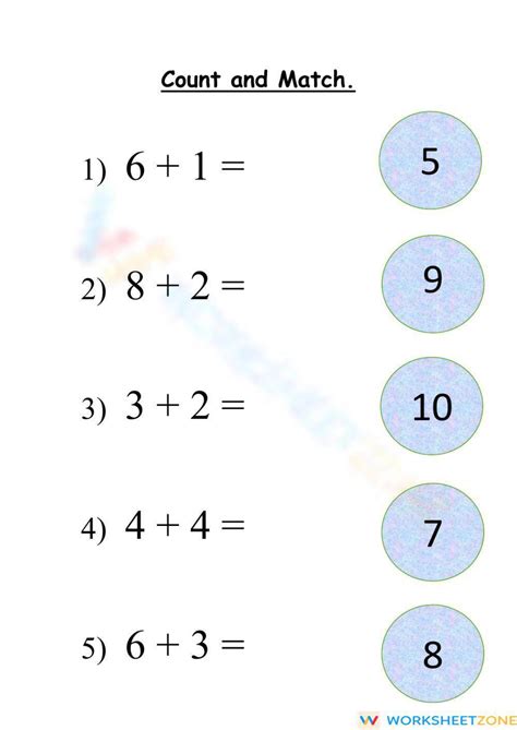 Addition 1 10 Worksheet