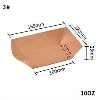 Oz Medium Size Kraft Paper Boat Tray Sustainable Food Packaging