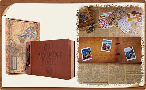 Our Adventure Book Scrapbook Album 119 X 76 Inch 80pages3d Retro Embossed Letter