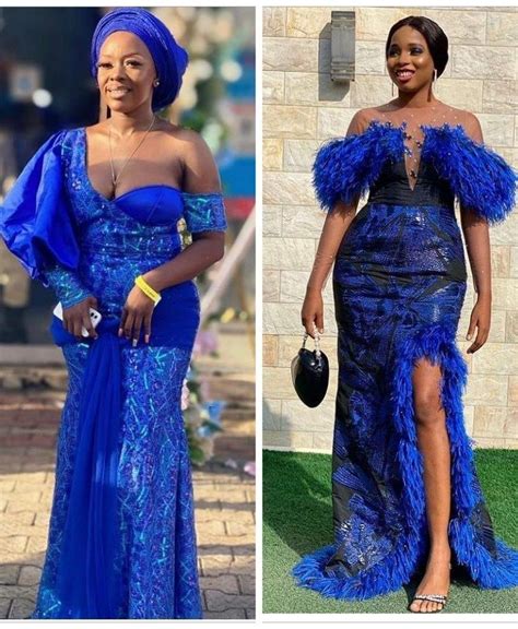 Beautiful Royal Blue Asoebi Collections Styles African Traditional