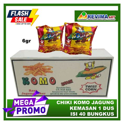 Jual Snack Chiki Komo Rasa Jagung Bakar Snack Makanan Ringan Kemasan 1