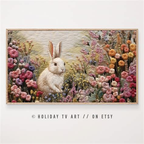 Ostern Rahmen Tv Kunst Ostern Kunst Tv Stickerei Bunny Rabbit Tv Kunst