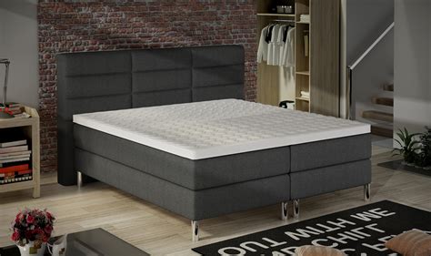 Sommier tapissier lit boxspring fixe140 x 200 cm sommier et matelas à