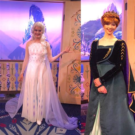 Photos Video Anna And Elsa Debut New Frozen Costumes At Epcots