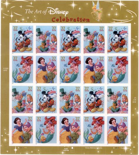 Amazon The Art Of Disney Celebration Full Sheet Of X Cent